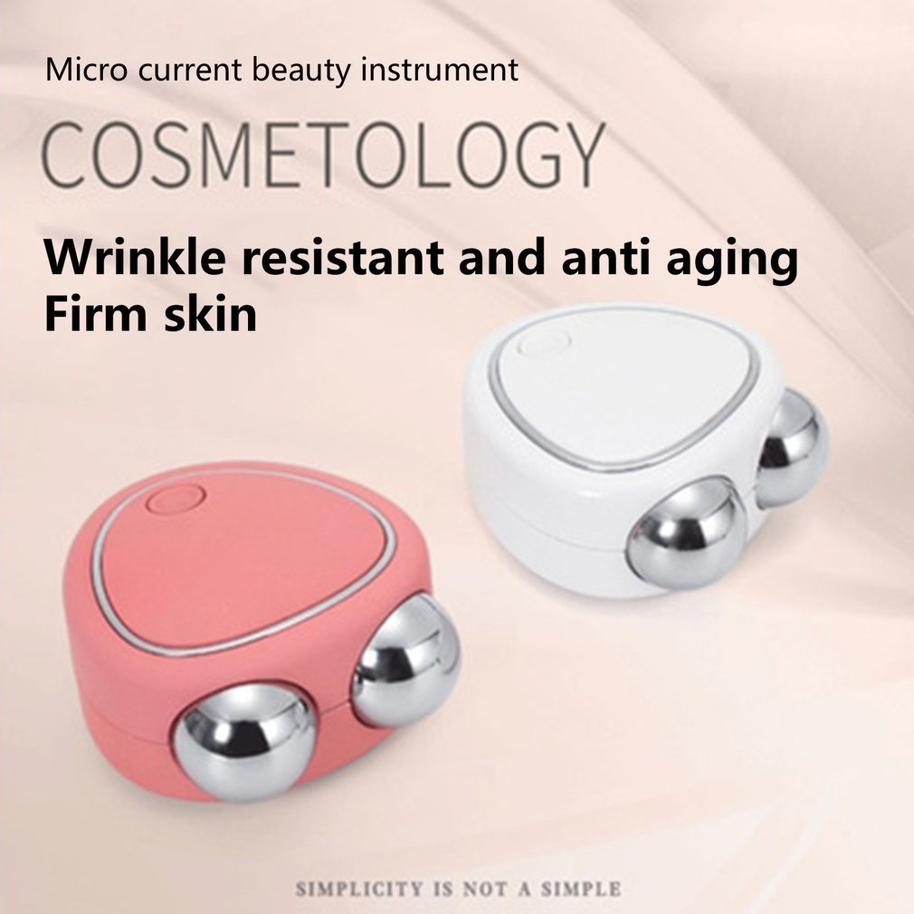 Portable Micro-current Beauty Instrument with Double Roller Massager