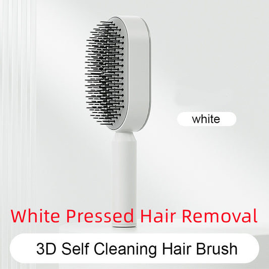 Self-Cleaning Massage Hairbrush – Gentle Care for All Hair Types