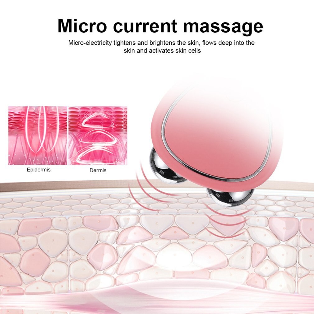 Portable Micro-current Beauty Instrument with Double Roller Massager