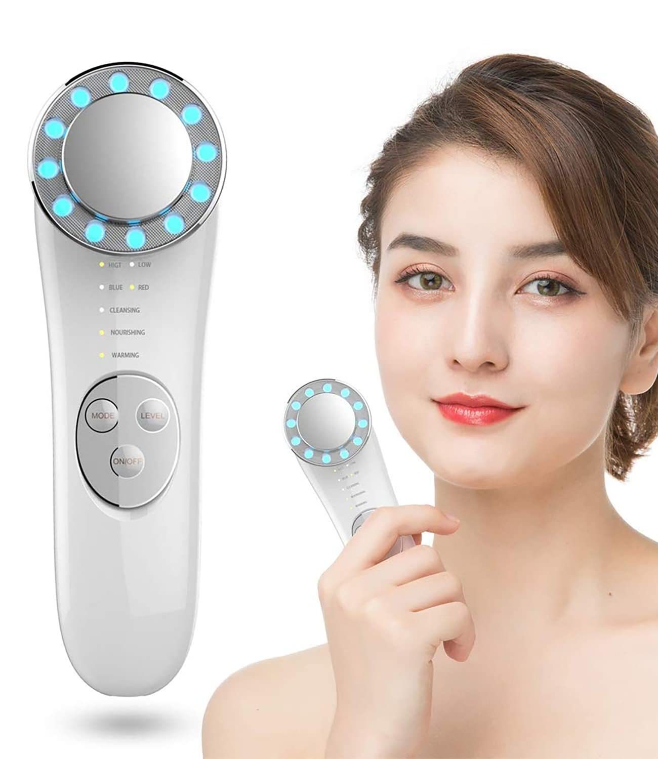 7-in-1 Facial Massager Face Lifting & Tightening Machine – Galvanic High-Frequency Skin Care Tool