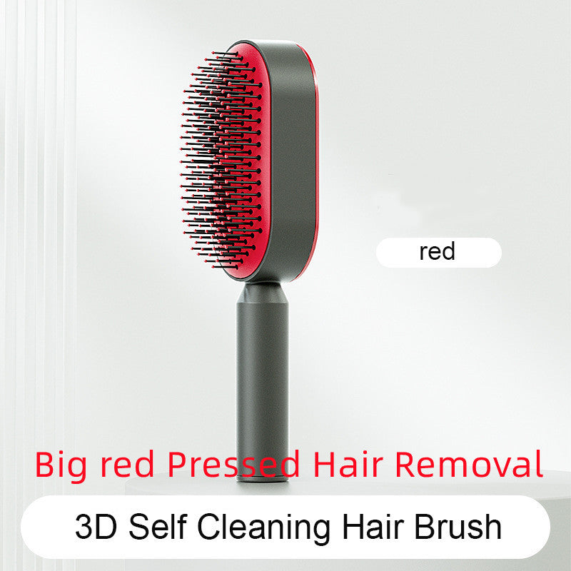 Self-Cleaning Massage Hairbrush – Gentle Care for All Hair Types